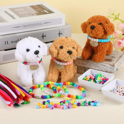 1040 Pcs Puppy Adoption Party Kit – DIY Dog Collar Necklace Beads for Pet Birthday