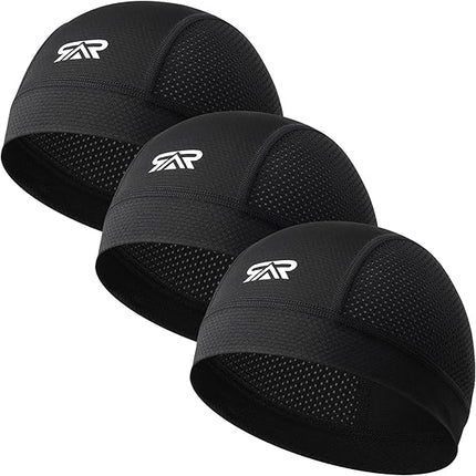 3 Pack Cooling Skull Cap for Men Women Sports Helmet Liner Beanie