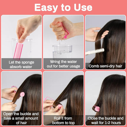 40PCS Foam Hair Rollers, 0.98" Heatless Curlers, Soft Overnight Sponge Rollers for Hair