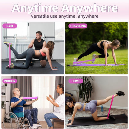 Resistance Loop Exercise Bands: Set of 5 for Home Fitness, Strength Training & Stretching