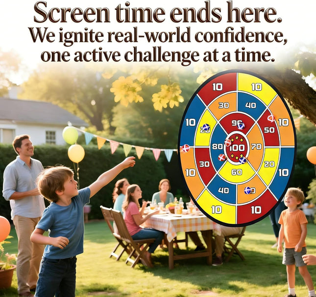 2 Pack Large Dart Board – 29-inch Sticky Tic Tac Toe Target, Indoor/Outdoor Games