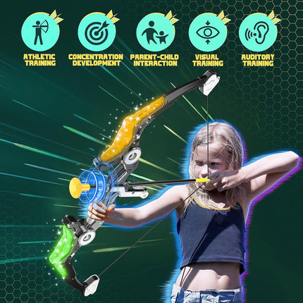 2-Pack Kids Bow & Arrow Set – Light-Up Archery Toy for Ages 3–12