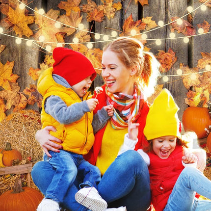 CHAIYA 7x5FT Fall Backdrop – Thanksgiving Maple Leaves, Hay & Pumpkins for Photo Booth