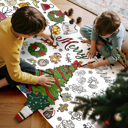 3-Pack Christmas Giant Coloring Posters – 30x72" Tablecloth Craft & Party Decor
