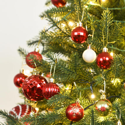 24PCS Red Christmas Balls – 1.57" Shatterproof Ornaments for Trees