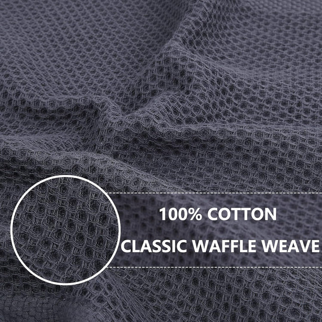 6-Pack Cotton Waffle Weave Dish Cloths – Ultra Soft, Absorbent, Quick Dry