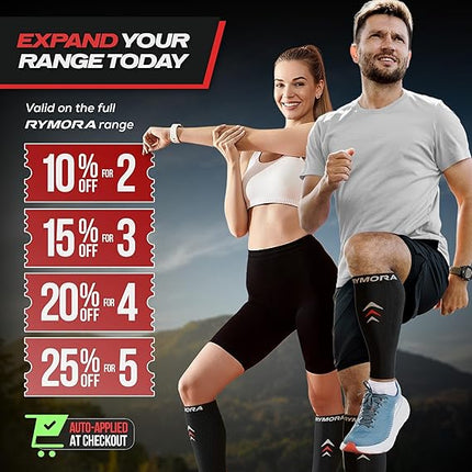 Calf Compression Sleeves – Men & Women, Footless Socks for Running & Fitness