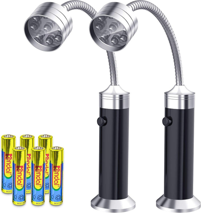 2-Pack Magnetic LED Grill Lights – Flexible, Weather-Resistant, Battery-Powered