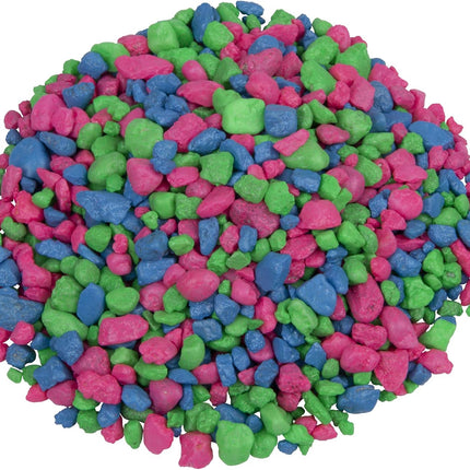 GloFish Aquarium Gravel 5 lb Pink Green Blue Mix Fluorescent Fish Tank Substrate