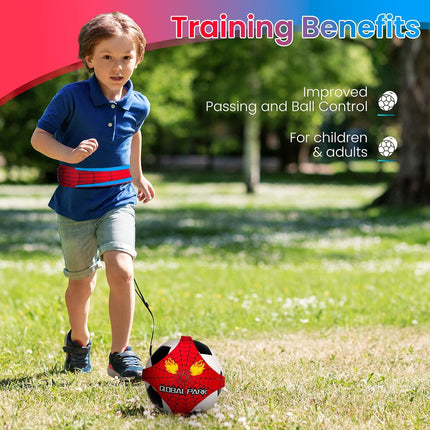 Soccer Trainer Adjustable Waist Belt, Football Ball Control Passing & Shooting Aid for Kids & Adults