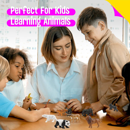 15-Piece Wild Animal Figurines – Mini Safari Toys for Kids & Montessori Play