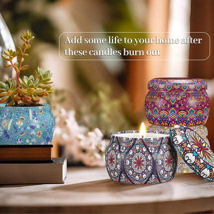 4 Pack Soy Wax Candles – Long-Lasting 120H, Ideal Birthday Gift