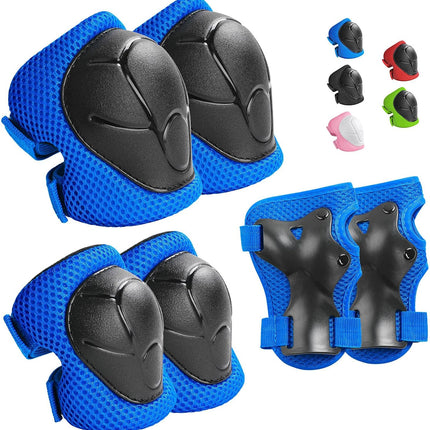 Kids Protective Gear Set Knee Elbow Pads & Wrist Guards Age 3-14