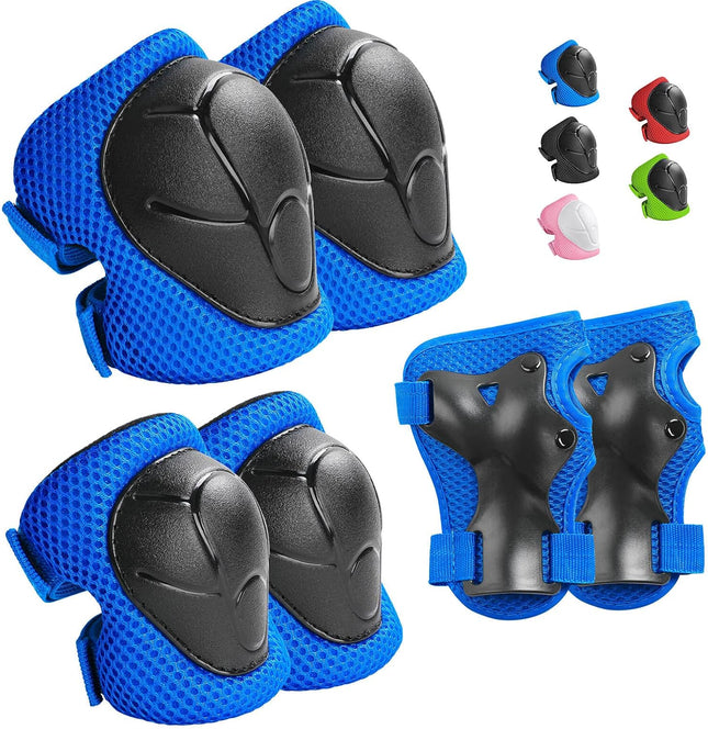 Kids Protective Gear Set Knee Elbow Pads & Wrist Guards Age 3-14