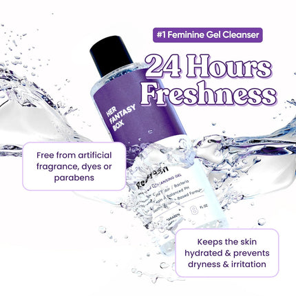 Her Fantasy Box Yummy Body Wash & Refresh pH-Balancing Shower Gel Duo 2 x 8 oz