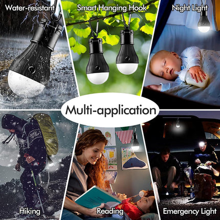 4-Pack Portable LED Tent Lamps – Emergency Lanterns for Camping & Hiking