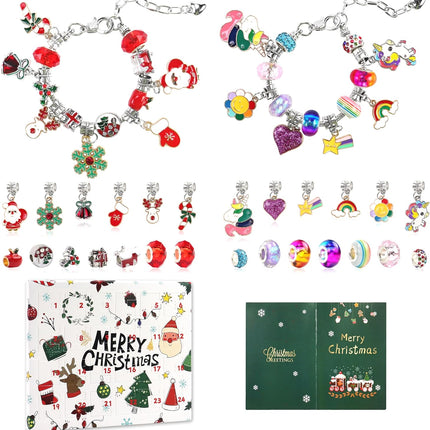 2025 Christmas Advent Calendar – DIY Charm Bracelet Kit for Kids & Teens