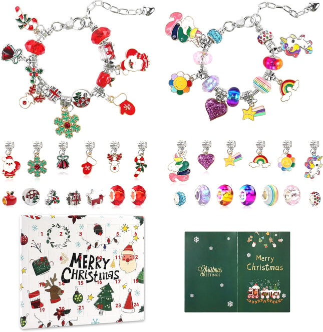 2025 Christmas Advent Calendar – DIY Charm Bracelet Kit for Kids & Teens