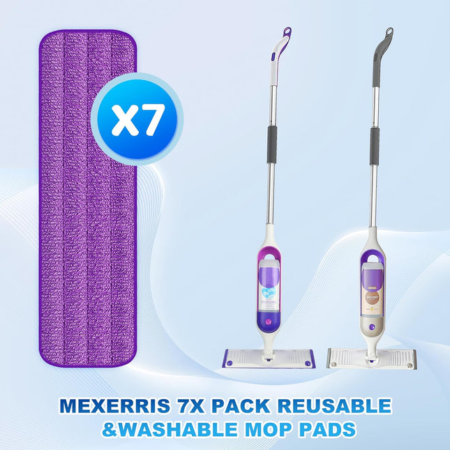 7-Pack Reusable Microfiber Mop Pads for Swiffer PowerMop 13-15