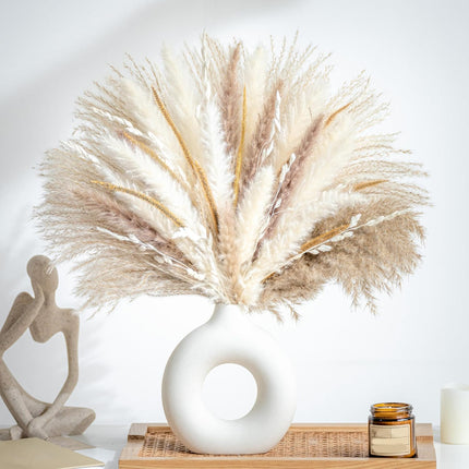 70PCS Natural Dried Pampas Grass Bouquet for Boho Home Decor & Wedding Arrangements