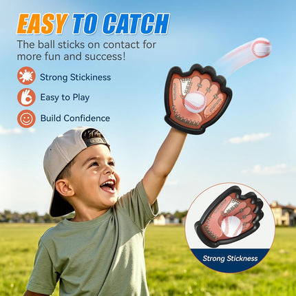 2 Paddle Sticky Ball Catch Game Beach Yard Outdoor Toy for Kids Ages 3-12