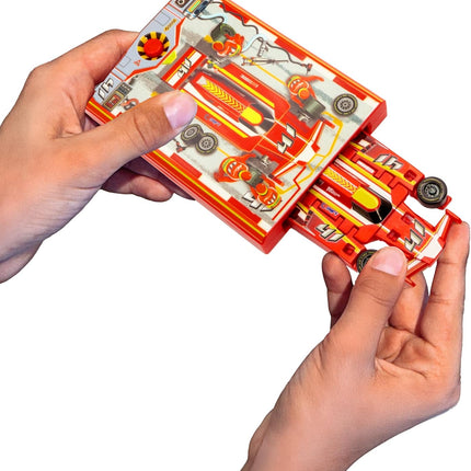 Speed Card Racer Flat Launcher Car with Rubber Tires Racing Toy for Kids