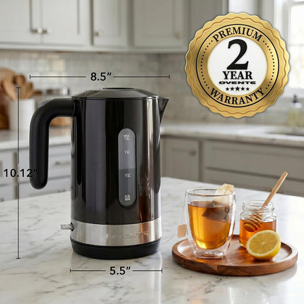 1.8L Electric Tea Kettle 1500W Fast Boil Water Boiler Black KP413B BPA-Free