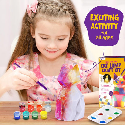 Arts & Crafts Cat Lamp Kit – Birthday & Easter Gifts for Kids 6-12