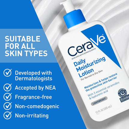 Daily Moisturizing Lotion for Dry Skin with Hyaluronic Acid & Ceramides