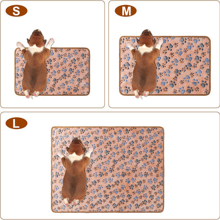 1-Pack 3 Super Soft Fleece Pet Blankets – Paw Print Throw for Dogs & Cats