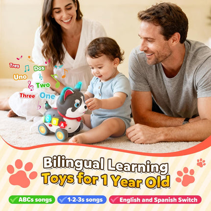 Baby Musical Puppy Toy – Walking, Crawling & Educational Toy for 6–18 Months