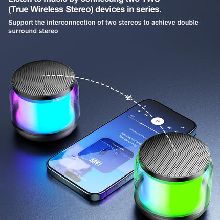 Mini Portable Wireless Bluetooth Speaker – TWS, LED Lights & Lanyard, Gift for Kids & Adults