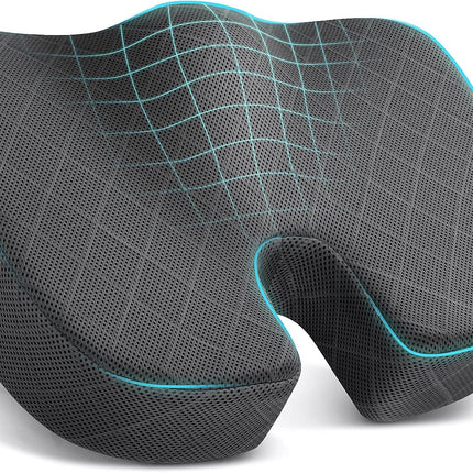 Memory Foam Seat Cushion for Office Chair Car Seat & Long Sitting Relief