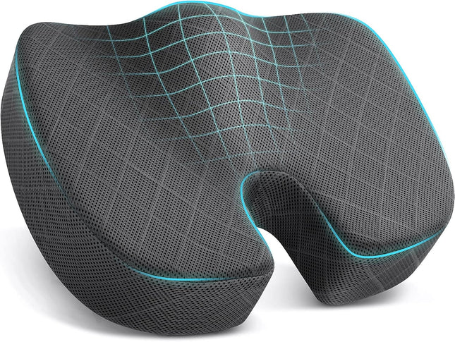 Memory Foam Seat Cushion for Office Chair Car Seat & Long Sitting Relief