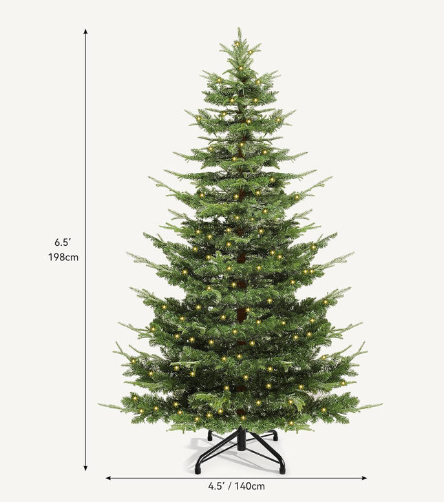 Artificial Aspen Fir Tree 6.5ft with Remote Control & Crystal Embellishments