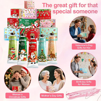 5PCS Mini Hand Lotion Gifts – Christmas Travel Size Cream for Women