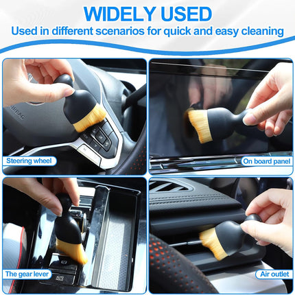 6-Pack Car Cleaning Supplies, Interior Duster, Detailing Brush & Cleaning Gel Kit