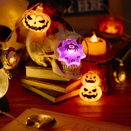 Halloween String Lights 10FT 20 LED, 8 Flash Modes & Timer, Battery Operated