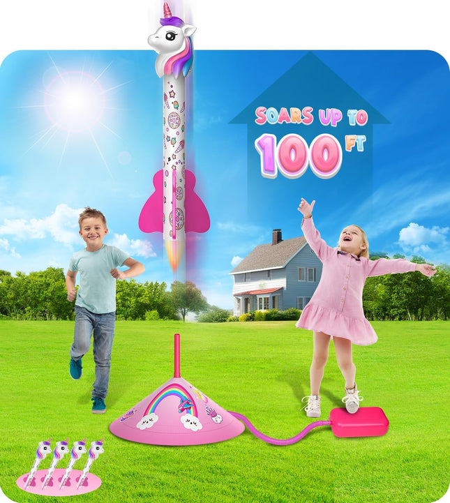 Unicorn Rocket Launcher for Kids – Outdoor Toy Gift for Girls Ages 2–8
