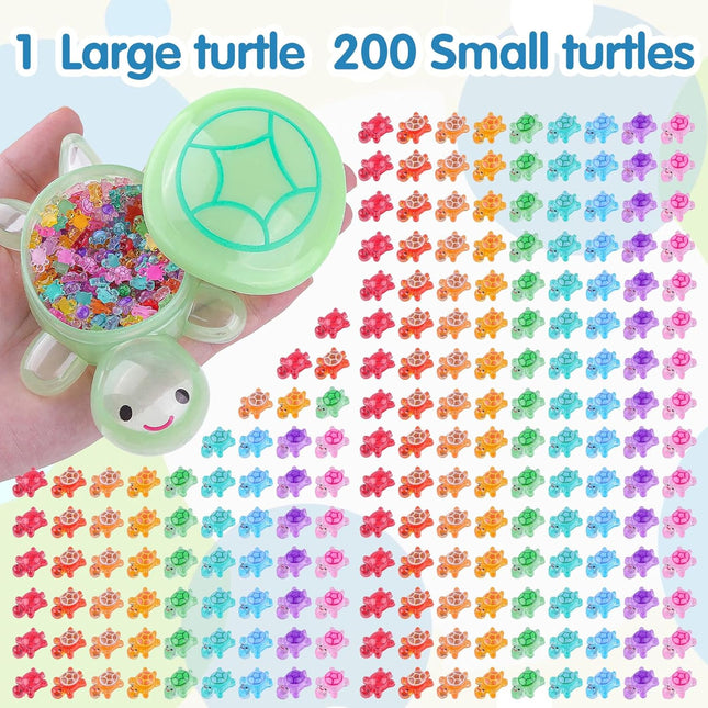 200 Mini Resin Turtles + 1 Jumbo – Glow in the Dark for Fairy Garden & Dollhouse