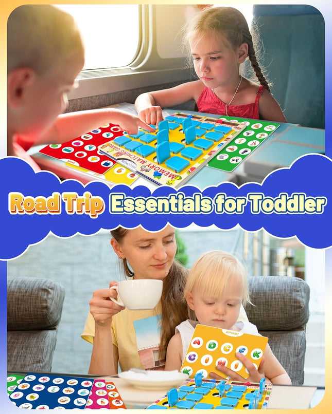 Memory Game for Kids Ages 3-5 – Travel Toy, Board Game & Road Trip Fun