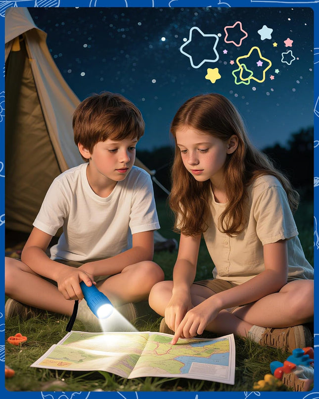 6-Pack 9-LED Flashlights – Handheld Torch, Assorted Colors, AAA Included