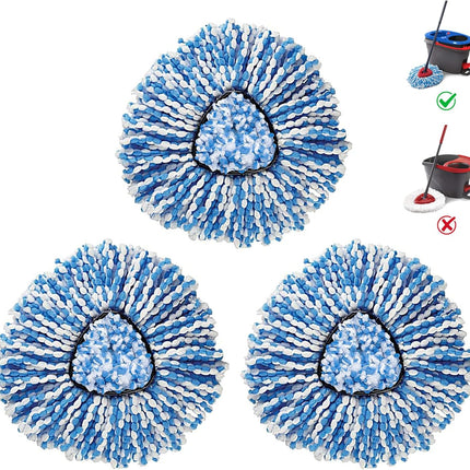 3-Pack Mop Head Refill for O-Cedar RinseClean Spin Mop – Microfiber Replacement