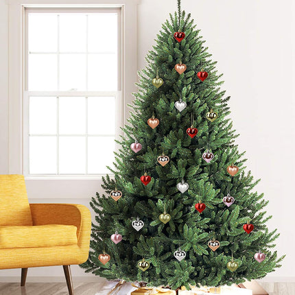 15-Piece Heart-Shaped Ornaments – Christmas Tree & Party Decorations