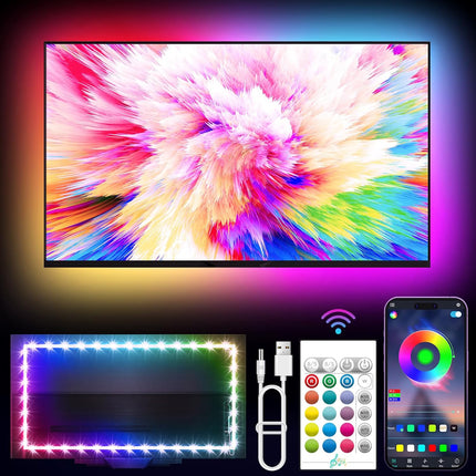 16.4ft TV LED Backlight – RGB, Music Sync, App & Button Control, USB Powered