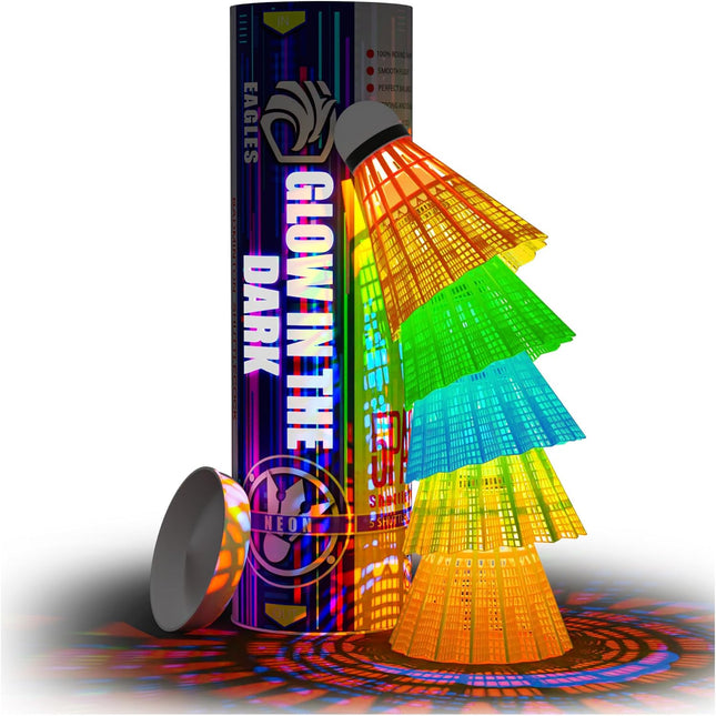 Glow in the Dark LED Badminton Shuttlecocks 5/10 Pack 360° Light Up Birdies