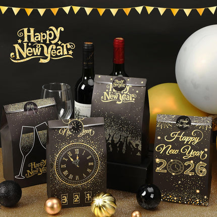 24-Piece New Year Eve Gift Bags – With Happy New Year Stickers 2026