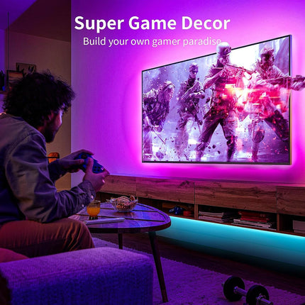 Smart TV LED Backlight 16.5ft Music Sync Lights with App & Button Control