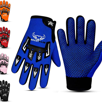 Youth Motocross Gloves for BMX Dirt Bike, Non-Slip Grip, Breathable Lightweight Gear