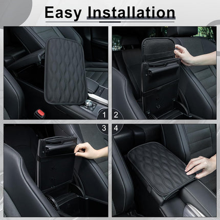 Universal Waterproof Auto Center Console Pad – Leather Armrest Protector for Most Vehicles